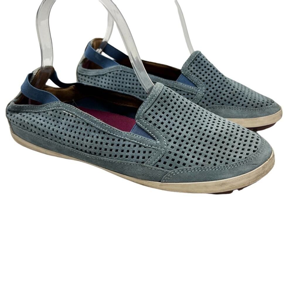 COBB HILL by NEW BALANCE Blue Genuine Leather Suede Loafers Flats Shoes sz 8.5